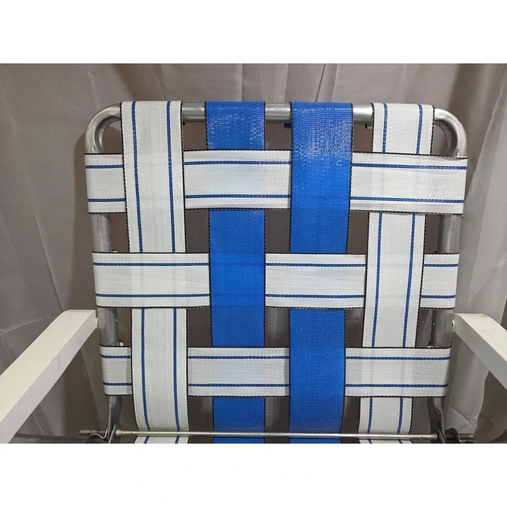 Vintage Sunbeam Chair - Blue & White Webbing - Excellent Condition!